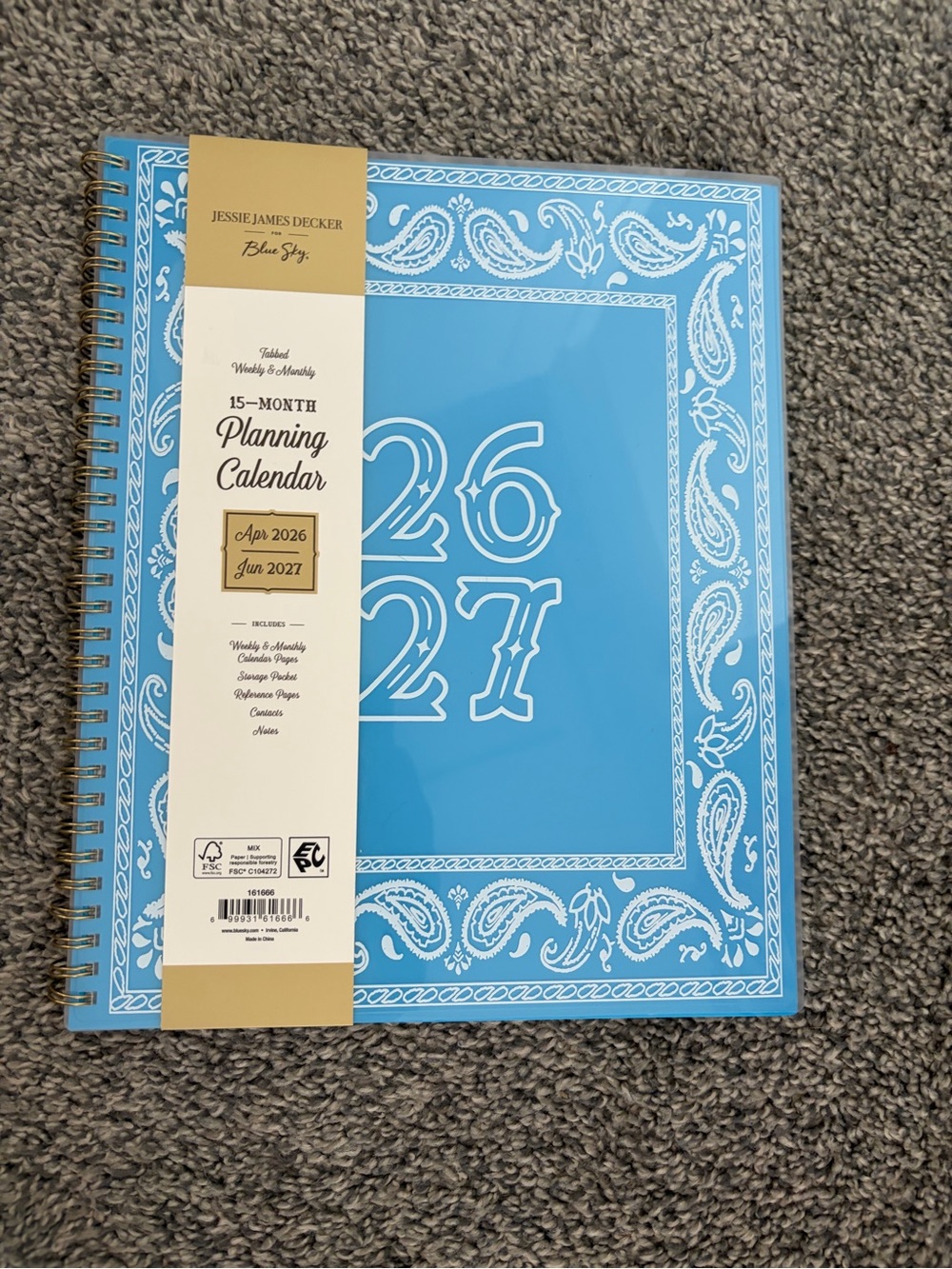 Jesse James Decker Blue Sky 15-Month Planning Calendar (Apr 2026 - Jun 2027(Read